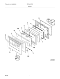 DOOR Diagram and Parts List for FEF380MXDCB  Frigidaire Range