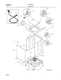 WSHR CAB, TOP Diagram and Parts List for WWX433REW1  Westinghouse Washer