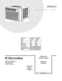COVER Diagram and Parts List for CAHE8ERA  Crosley Air Conditioner