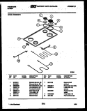 COOKTOP AND BROILER PARTS Diagram and Parts List for REG533D2  Frigidaire Range