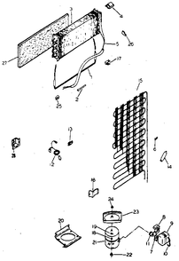 Unit Diagram and Parts List for 2538679210  Kenmore Refrigerator