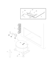 System Diagram and Parts List for 25316949108  Kenmore Freezer