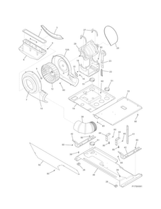 Motor/blower/belt Diagram and Parts List for 41761723510  Kenmore Washer Dryer Combo