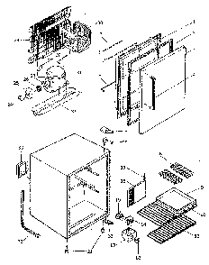 Refrigerator Cabinet Parts Diagram and Parts List for 564760601  Kenmore Refrigerator