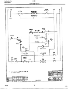 Wiring Diagram Diagram and Parts List for 484240A  Frigidaire Range