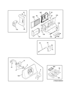 Controls Diagram and Parts List for EI23CS65KS3A  Electrolux Refrigerator