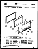 UPPER OVEN DOOR PARTS Diagram and Parts List for 72-3657-00-08  Tappan Range