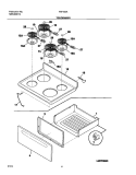 TOP / DRAWER Diagram and Parts List for FEF352AUE  Frigidaire Range