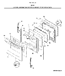 Door Diagram and Parts List for 79074237713  Kenmore Range
