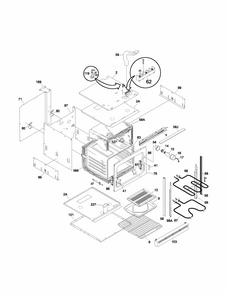 Body Diagram and Parts List for 79040199400  Kenmore Wall Oven