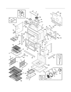 Body Diagram and Parts List for EI27EW35KB1  Electrolux Wall Oven