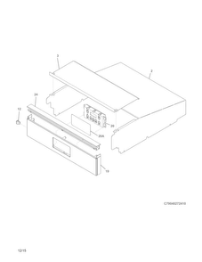 Part Location Diagram of 5304504306 Frigidaire CONTROL PANEL