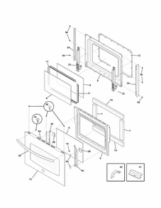 Doors Diagram and Parts List for 79048763901  Kenmore Wall Oven