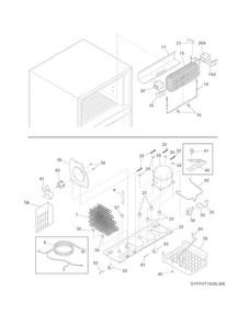 System Diagram and Parts List for LFHT1817LRA  Frigidaire Refrigerator