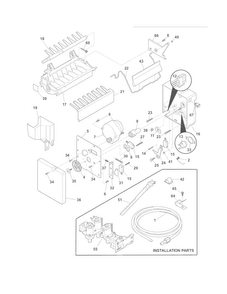 Ice Maker Diagram and Parts List for E23CS78HPS6  Electrolux Refrigerator