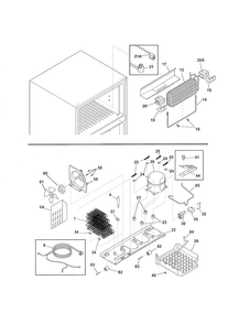 System Diagram and Parts List for 25360304411  Kenmore Refrigerator
