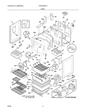 BODY Diagram and Parts List for CGEF3055KFA  Frigidaire Range