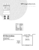 COVER Diagram and Parts List for CFEF317ES2  Frigidaire Range
