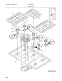 MAINTOP Diagram and Parts List for E36GC65ESS  Electrolux Cooktop