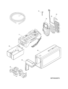 Fresh Food Ice Maker Diagram and Parts List for LGHB2867PF6A  Frigidaire Refrigerator