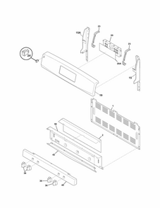 Backguard Diagram and Parts List for 79072603013  Kenmore Range