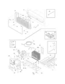 Cooling System Diagram and Parts List for EI27BS16JB8  Electrolux Refrigerator