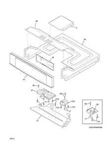 Control Panel Diagram and Parts List for EI27EW45PSC  Electrolux Wall Oven