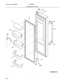 REFRIGERATOR DOOR Diagram and Parts List for FPUS2686LF1  Frigidaire Refrigerator