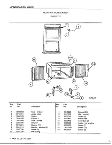 Room Air Conditioner Page 8 Diagram and Parts List for 5277D  Frigidaire Air Conditioner