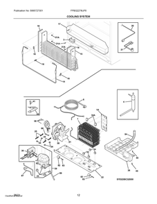 Cooling System Diagram and Parts List for FPBG2278UF6  Frigidaire Refrigerator