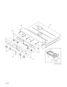 Control Panel Diagram and Parts List for FPET3077RFA  Frigidaire Wall Oven