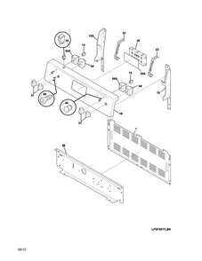 Backgaurd Diagram and Parts List for FFEF3011RSA  Frigidaire Range
