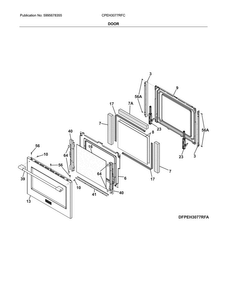 Door Diagram and Parts List for CPEH3077RFC  Frigidaire Range