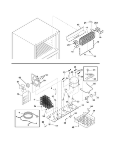 System Diagram and Parts List for CFHT1842PS2  Frigidaire Refrigerator