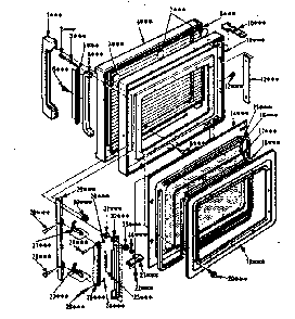 Door Parts Diagram and Parts List for 5648678610  Kenmore Microwave