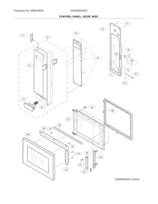 Control Panel,door,miscellaneous Diagram and Parts List for E30MO65GSSC  Electrolux Microwave