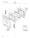 DOOR Diagram and Parts List for LGGF3032KQB  Frigidaire Range
