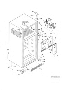 Cabinet Diagram and Parts List for 25360002414  Kenmore Refrigerator