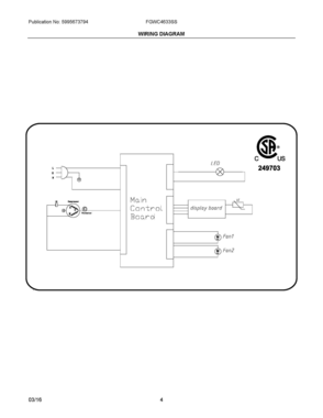 03 - WIRING DIAGRAM Diagram and Parts List for FGWC4633SS  Frigidaire Wine and Beverage Cooler