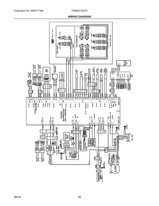 Wiring Diagram Diagram and Parts List for FPBS2778UF5  Frigidaire Refrigerator