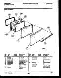 DOOR PARTS Diagram and Parts List for RA30NL4  Frigidaire Range