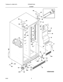 CABINET Diagram and Parts List for WRS26MF5AW9  Westinghouse Refrigerator