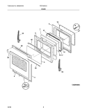 DOOR Diagram and Parts List for FEF352HCC  Frigidaire Range