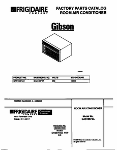 Cover Diagram and Parts List for GAS185FSA1  Uni Air Conditioner