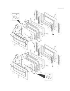 Doors Diagram and Parts List for CGEF306TMFA  Frigidaire Range