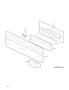 Control Panel Diagram and Parts List for FGHD2472PF1A  Frigidaire Dishwasher