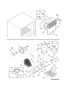 System Diagram and Parts List for 25360303414  Kenmore Refrigerator