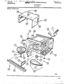 Tappan Microwave Diagram and Parts List for 56-2180  Frigidaire Microwave