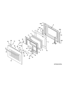 Door Diagram and Parts List for FFES3015PSD  Frigidaire Range