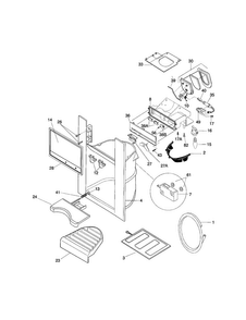 Dispenser Diagram and Parts List for FRS20ZGGB3  Frigidaire Refrigerator